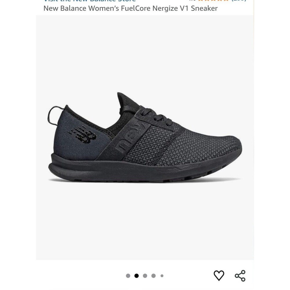 New Balance FuelCore Nergize V1 Black Sneakers Size 5